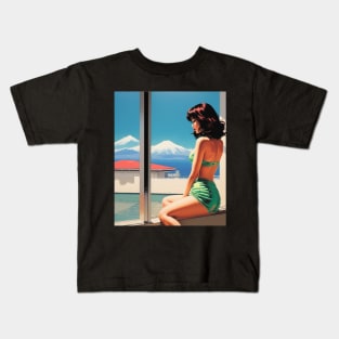 Japanese Girl Backside Kids T-Shirt